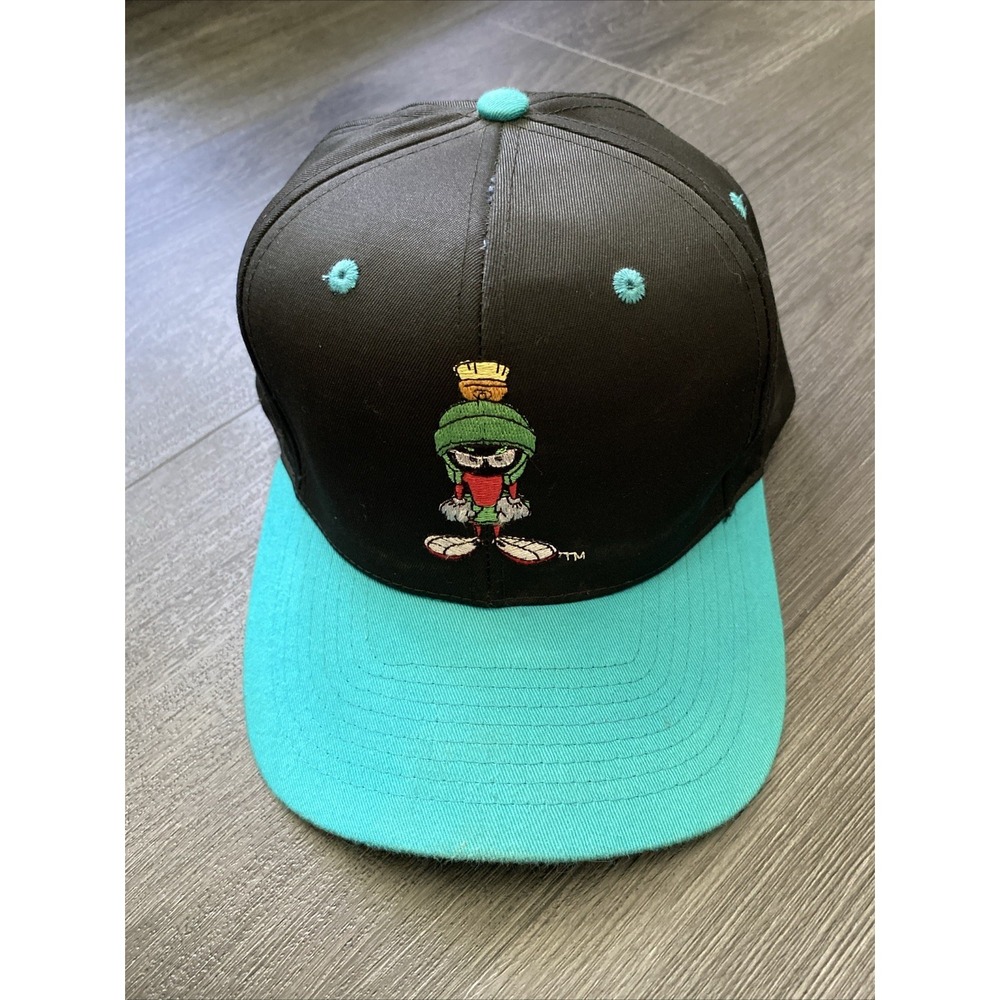 Vtg 1993 Marvin the Martian Drew Pearson Snapback Hat Looney Tunes Rare Color